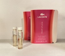 Lacoste Touch of Pink EDT Women  s Pour Femme 2 Samples 0.06 fl oz Each