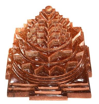 Rare Big Size Shree Yantra in Glittering Sunstone - 5675 gms