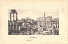 Rome Italy Roman Forum Foro Romano Divided Back Postcard 1910 Posted