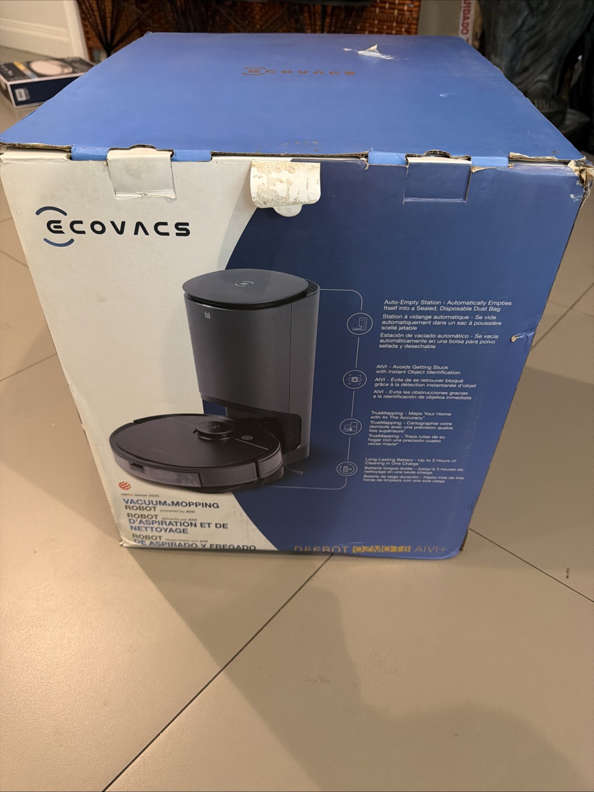 ECOVACS Deebot OZMO T8 AIVI+ Self Empty Base