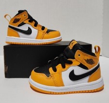 Nike Air Jordan 1 Mid Taxi/Black-White TD Toddler Sz 4c NEW 640735 701 No Lid