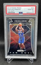 2019-20 Prizm Basketball Zion Williamson Far Out PSA 10 Gem Mint Pelicans