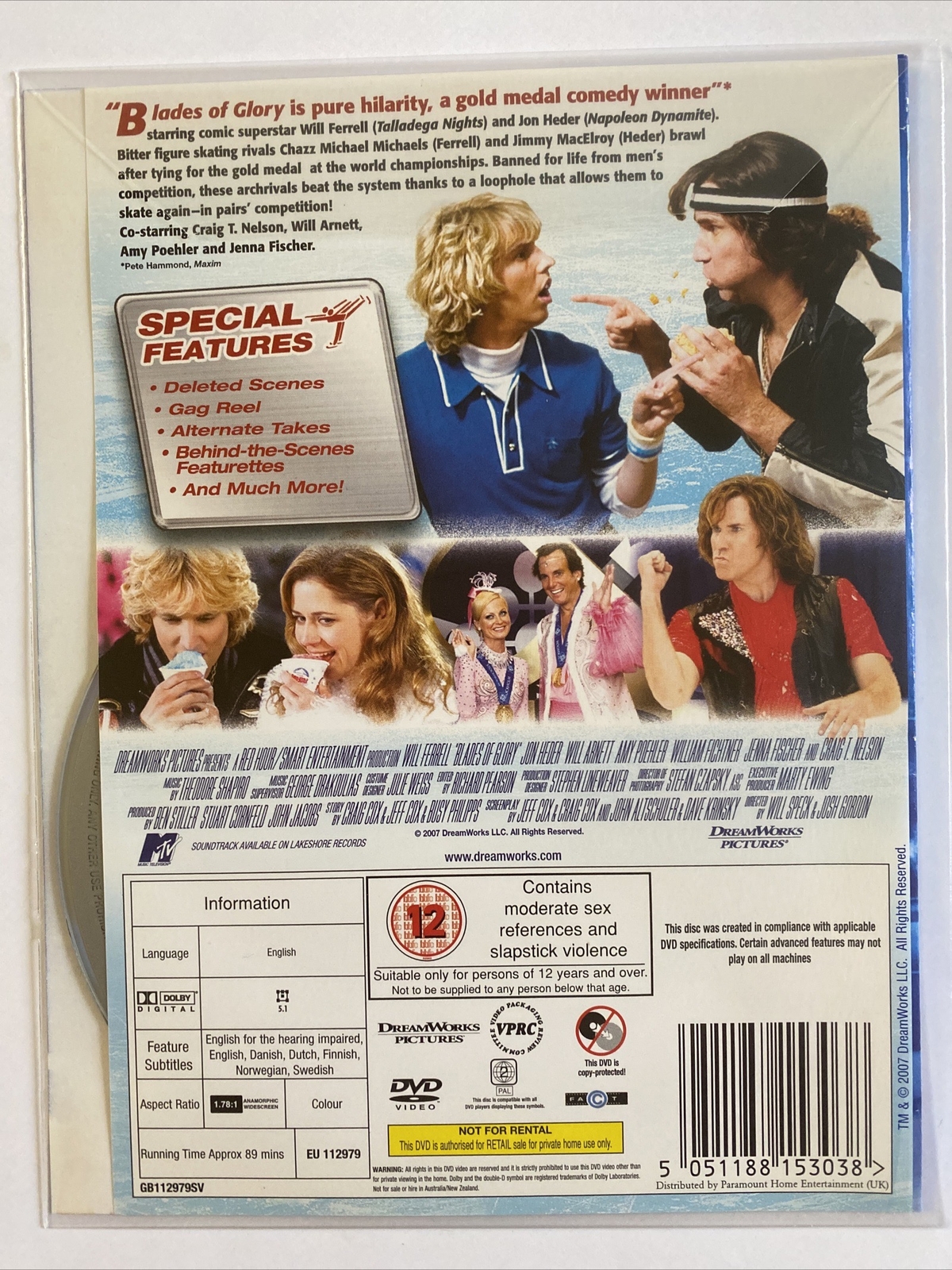Blades Of Glory (DVD, 2007) 5051188153038 eBay