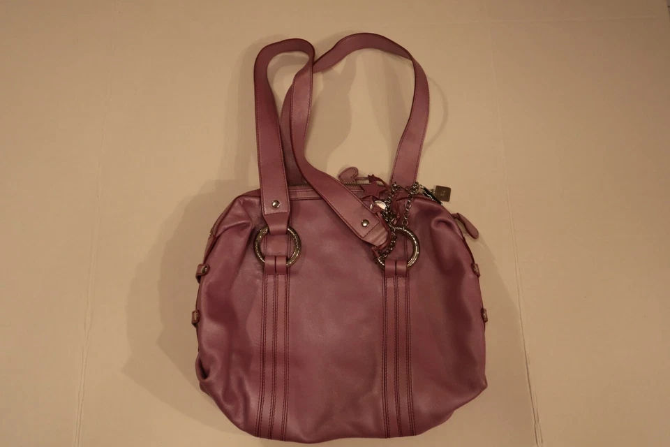 bolsos de mujer, color morado claro, cuero genuino, tamaño mediano Foto 4 de 4