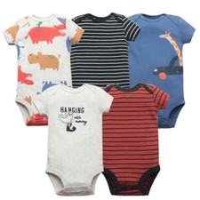 5PCS/Lot Baby Boys Girls Bodysuits 100 Cotton Kids 6-24 Month Baby Clothing