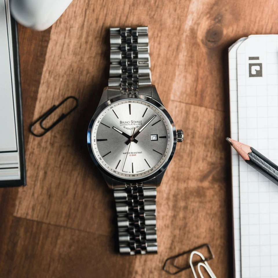 Reloj Pulsera Bruno Sohnle Glashütte Turín II Pequeño Hecho en Alemania 17-13226-242 Foto 2 de 3