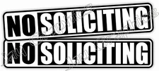NO SOLICITING Vinyl Decals | Small Business Window Stickers | Black Sign