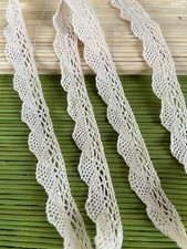 10/1 Meter Häkelspitze Baumwolle Spitze Borte 3cm Creme beige Nichtelastisch NR