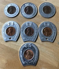 Lot of (7) Encased Lincoln Cents:
