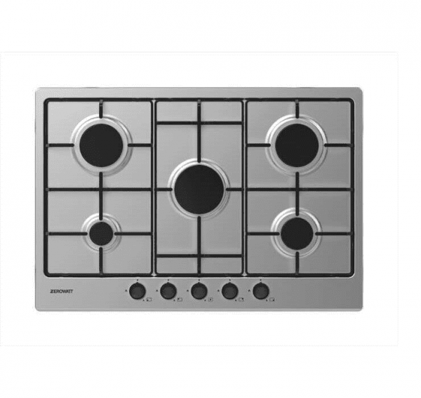 Zerowatt zhw7cx piano cottura ad incasso a gas 5 fuochi inox da 75 cm comandi fr