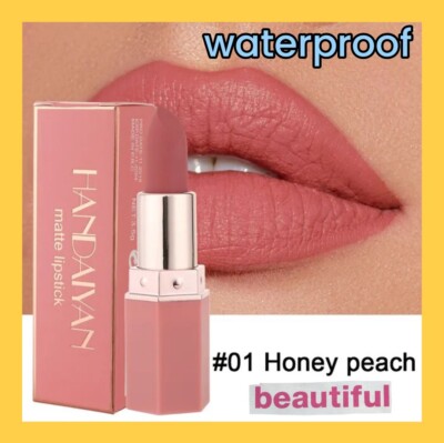 HANDAIYAN New Velvet Matte Lipstick Waterproof Long Lasting  #01 Honey Peach