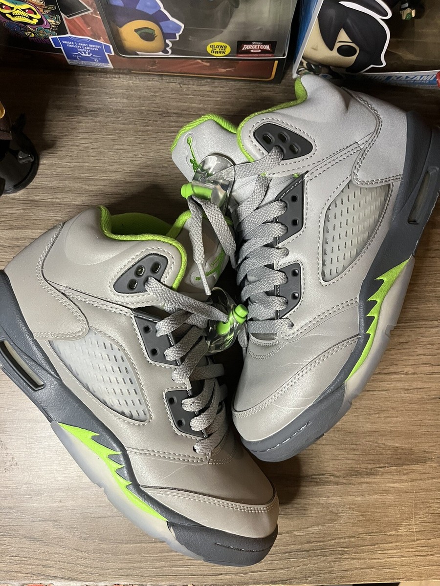 green glow jordan 5