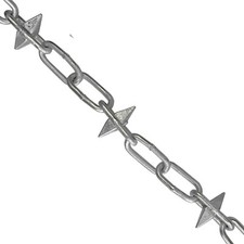 Galvanised Steel Spiked Chain 6mm x 5m Fence Garden Decking Patio Drive Car
