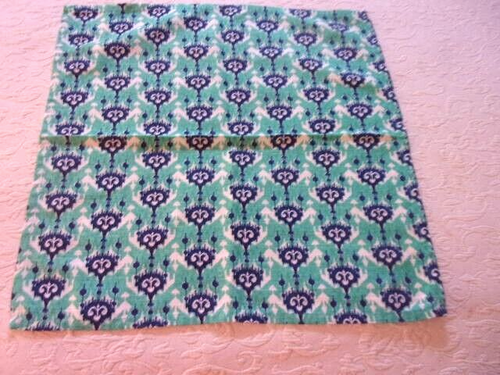 Turquoise Green, Navy, White Batik