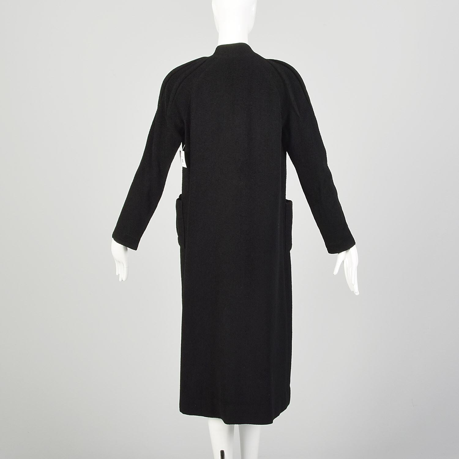 Medium 1930s Swing Coat Soft Black Patch Pockets … - image 2