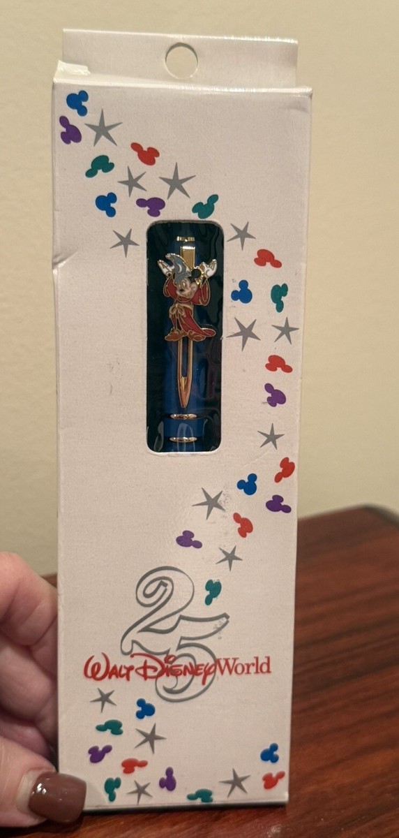 みっきー Vintage Walt Disney World 25th Anniversary Sorcerer Mickey Pen New