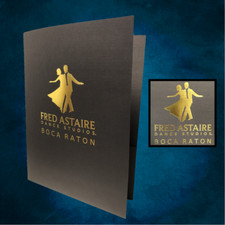 9x12 80# Linen Cover Presentation Folders - with Foil Stamping - QTY 500