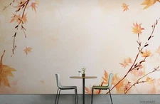 3D Maple Leaves Wallpaper Wall Mural Removable Self-adhesive Sticker8594