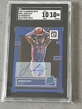 Jaden Ivey 2022-23 Donruss Optic Rated Rookies Signatures Blue Auto /49 SGC 10