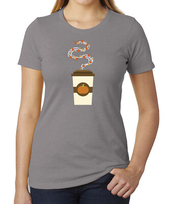 Pumpkin Spice Coffee Cup Shirts, Nice Graphic Tees, Woman's Halloween T-Shirts!