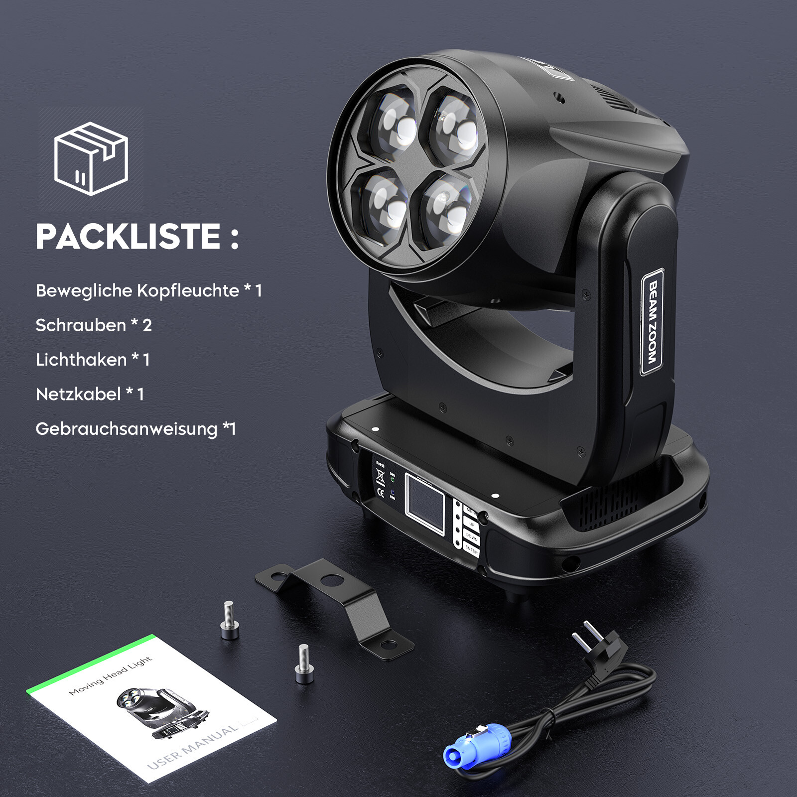 Bee Eyes LED Beam Moving Head Licht 4-in-1 Zoom-Effekt