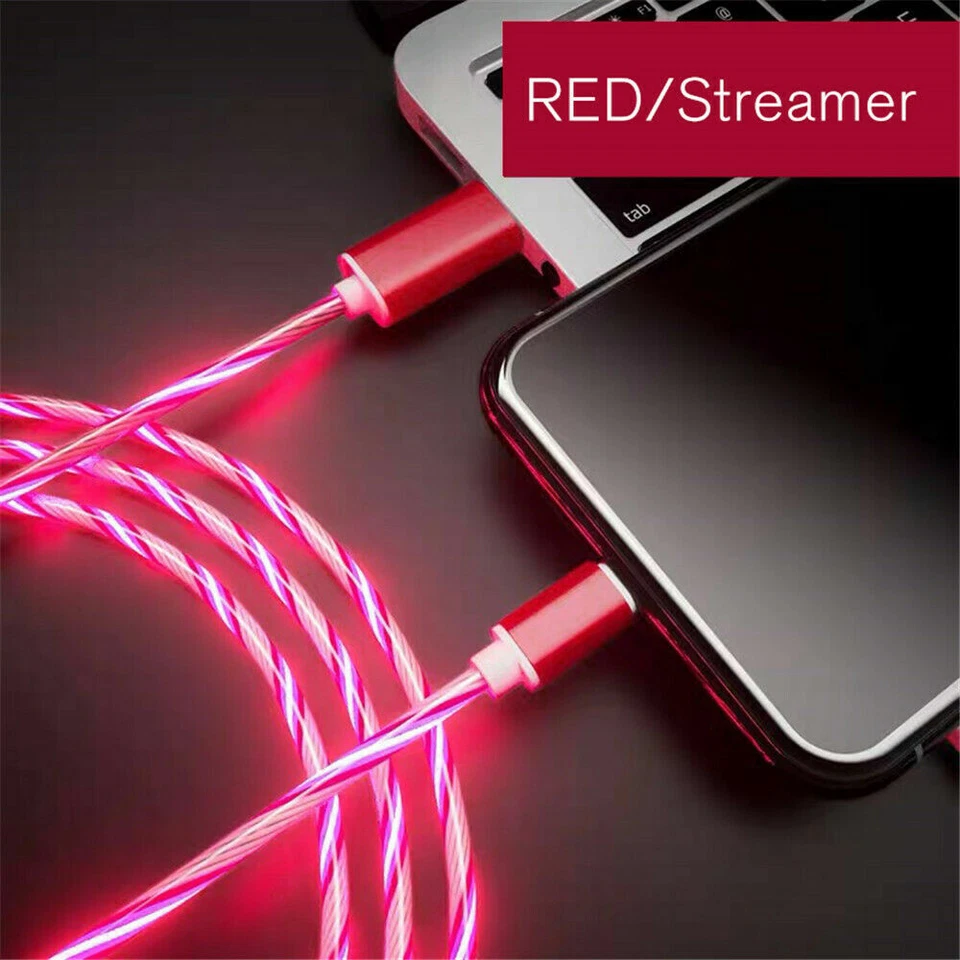 3PCS 3in1 LED Light Up Fast Charging Charger Cable USB For iPhone Android Type C - Image 4 of 4