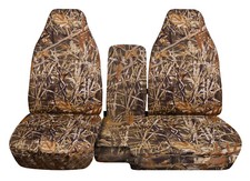 Pick Up Seat Covers Fits 04-12 Ford Ranger 60-40 Seat With Console Camo Wetlands