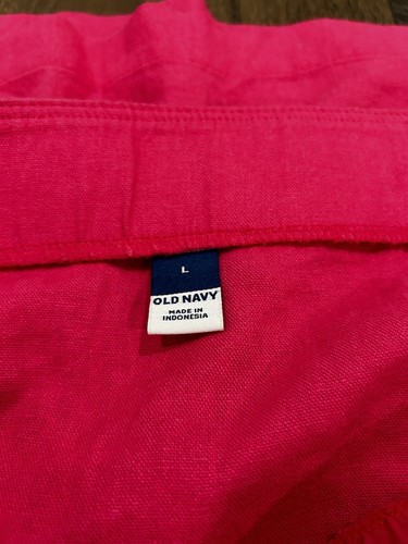 NWT Women's Old Navy Pink A-Line Mini Skirt Linen Rayon Casual Sz L MSRP $29.99 - Picture 7 of 8