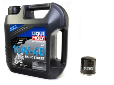 Aceite de Motor Kit Filtro KN204 Mineral 10W40 4 Litro para Honda Kawasaki - Imagen 1 de 4