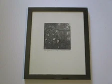 HISAKO TERASAKI ETCHING INTAGLIO ABSTRACT JAPANESE MODERNIST SIGNED LIMITED 