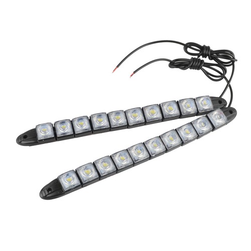 2PCS 12V LED Strip DRL Daytime Running Lights Fog For Car Lamp Driving White QW - Picture 10 of 10
