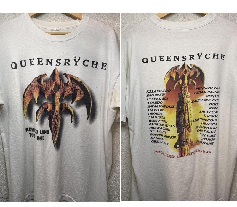 1995 Queensryche Promised Land Tour T-Shirt Heavy cotton tee NH16755