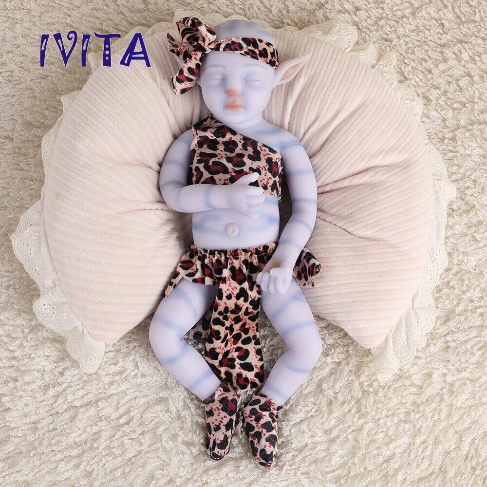 IVITA 20'' Closed Eyes Reborn Baby Newborn Rooting Hair Avatar Boy Dolls  2900g