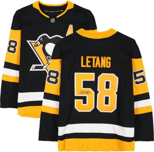 Kris Letang Pittsburgh Penguins Autographed Black Fanatics Breakaway Jersey - Afbeelding 1 van 5