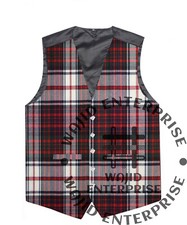 MacDonald Dress tartan VEST Formal 5 Buttons Scottish Wedding Kilt Waistcoat