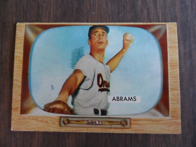 1955 BOWMAN BASEBALL#55 CAL ABRAMS BALTIMORE ORIOLES EX-EX/MT A-611