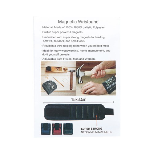 Wrist Magnet Tools Magnetic Wristband Black Fits For Holding Screws HVAC Tools - Picture 15 of 17