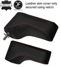 Rotes Stich Top Grain Echtes Leder Armlehnenbezug Für Mercedes W201 190 83-89