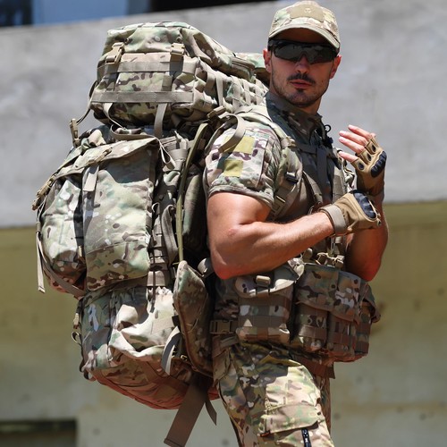 Zaino grande 160L MT Pack zaino tattico militare FLIBE telaio cintura tattico - Foto 3 di 28