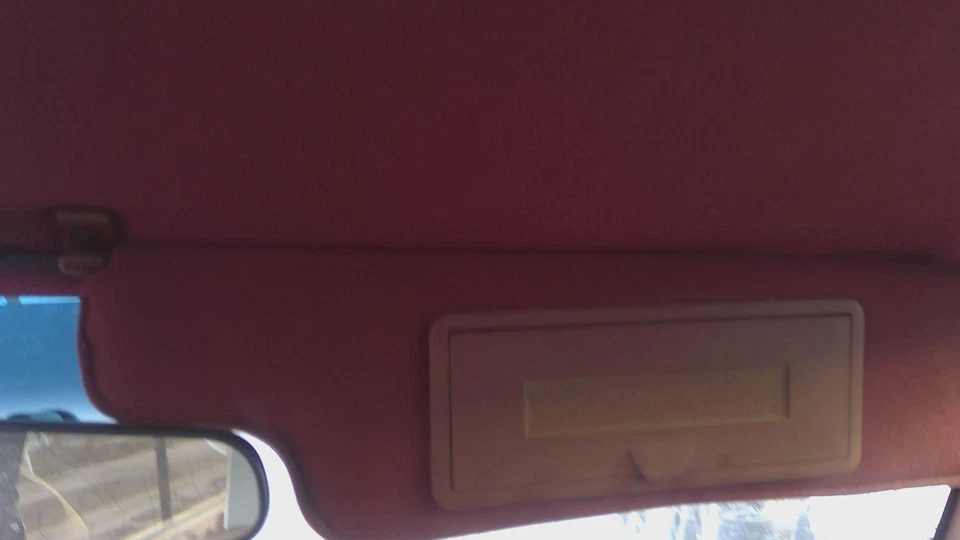 Quebra-sol direito Jeep Cherokee 1985 passageiro fabricante de equipamento original vermelho - Imagem 3 de 4