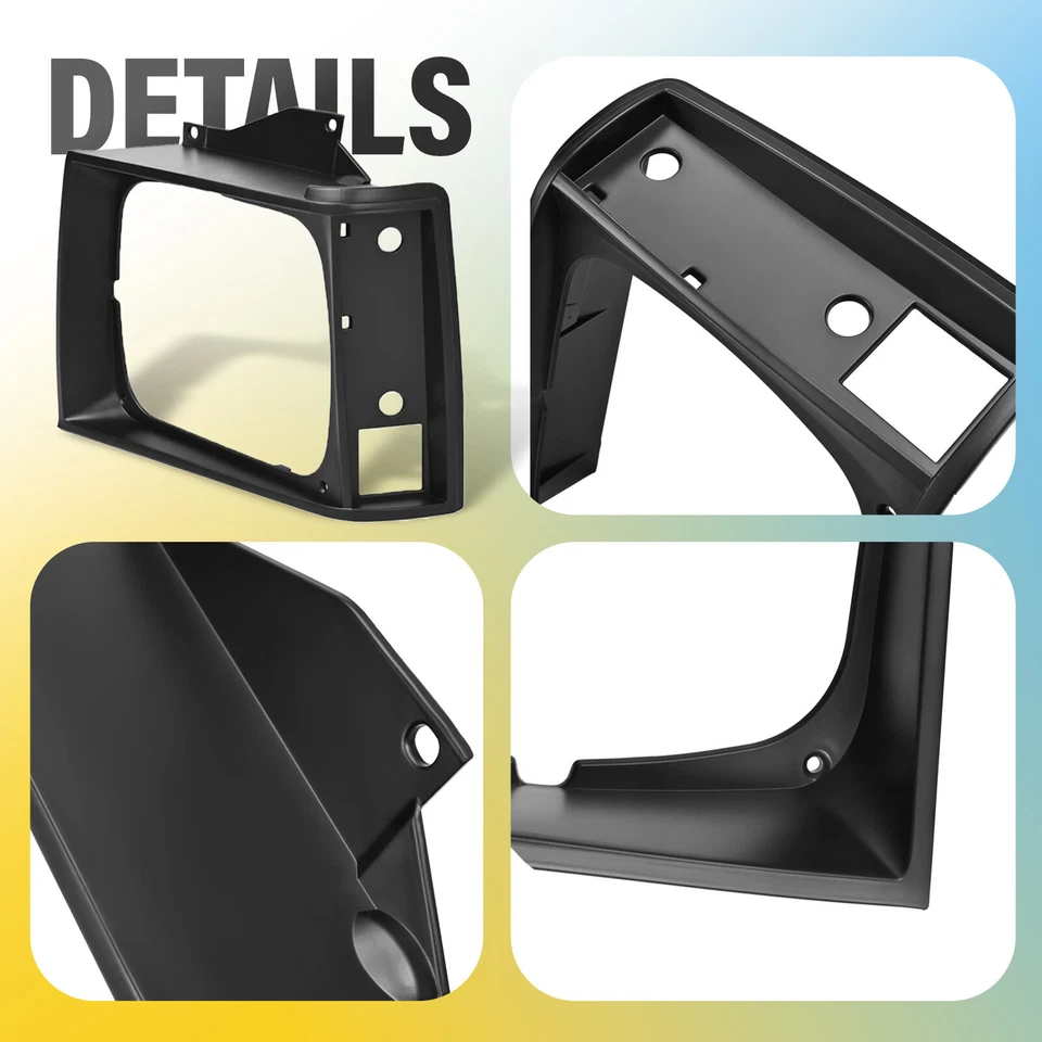 ABS Headlight Bezel Door Set For Chevrolet S10/GMC S15/S15 Jimmy 1982-1990 Pair Foto 4 de 4