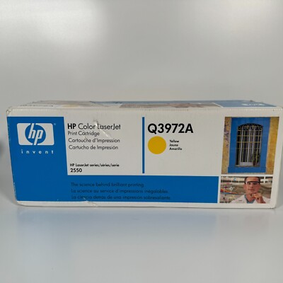 Genuine HP Color LaserJet 2550 2820 2840 Yellow Printer Toner Cartridge Q3972A