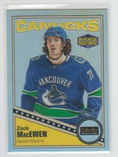 19/20 OPC Platinum Vancouver Canucks Zack MacEwen Retro Rainbow RC card #70