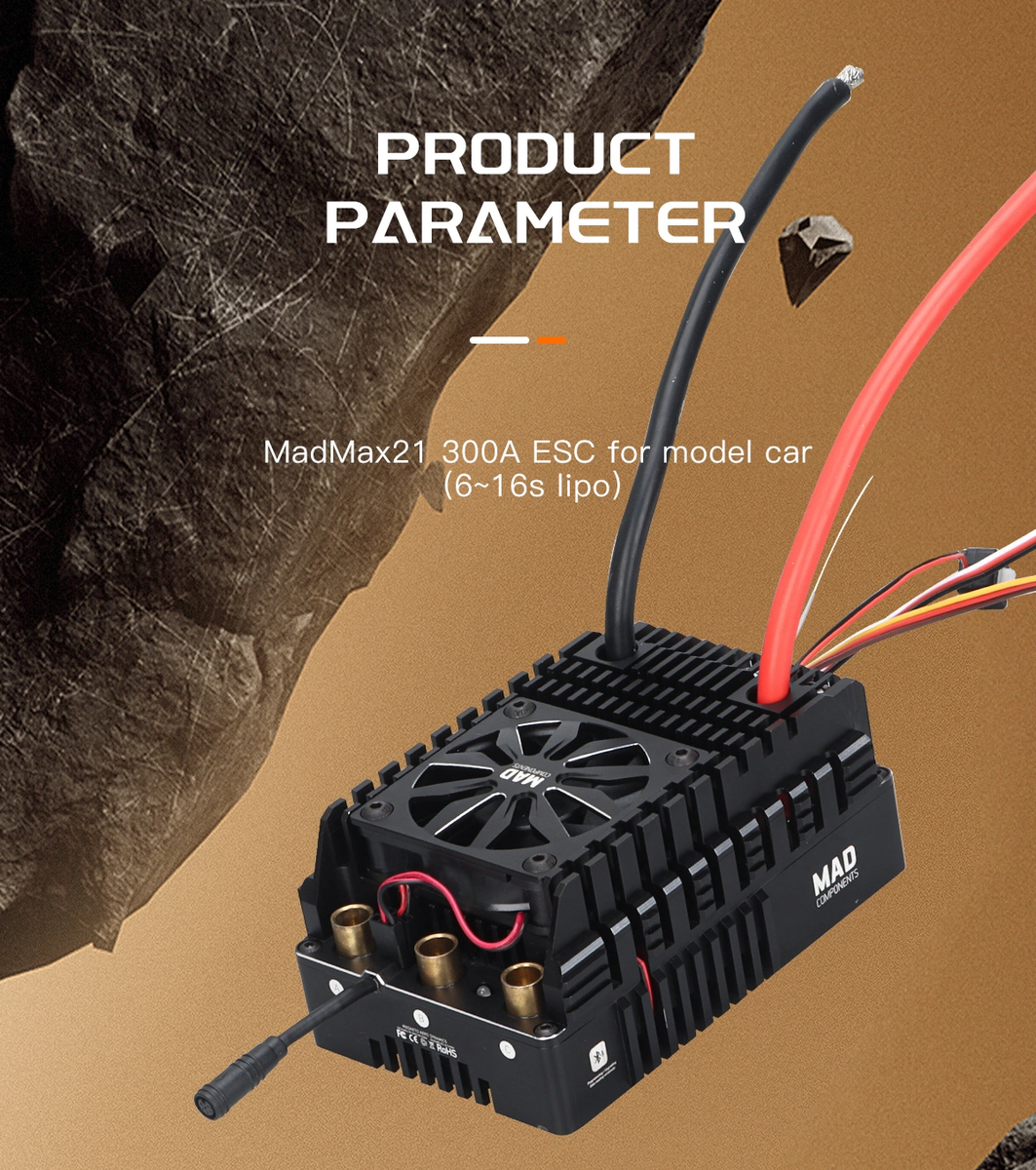 MAD Max 12 MADMAX-20 SENSORED 32-BIT ESC 6-12S LiPo 50V For RC 1/5 - Foto 3