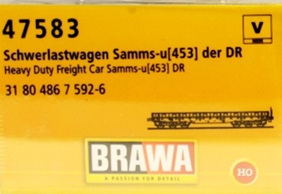 Brawa 47583   H0  Schwerlastwagen Samms-u453  31 80 486 7 592-6  Ep. V DB AG