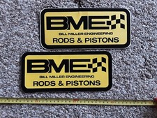 2 Bme Bill Miller Pistons Racing Decals Stickers Nascar Nhra Nitro Pro Mod