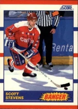 1990 SCORE NHL HOCKEY 😎 Scott Stevens, Washington Capitals #341 🤩 BANGER 😎🤩