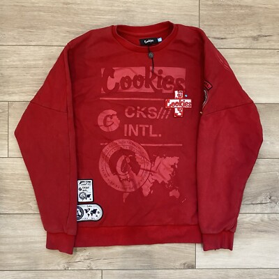 Cookies International Mile High Crewneck Sweatshirt Mens XL Red