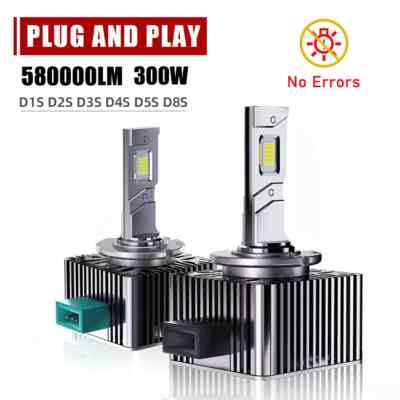 2PCS D1S D3S LED Car Headlights HID Bulbs 300W D2S D4S D8S D2R D4R Lamp Canbus