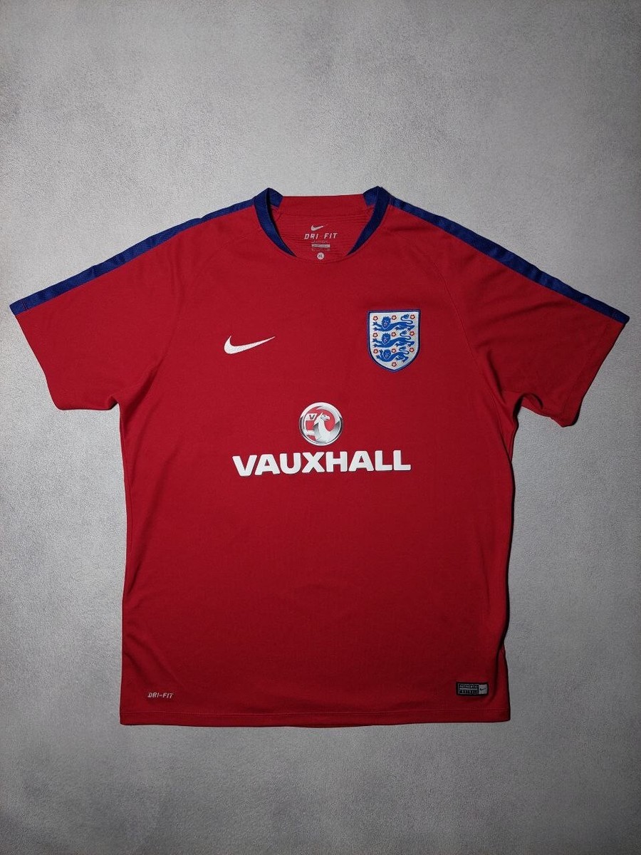 Nike England Football Vauxhall Red Blue Training Shirt 2016 – 2017
